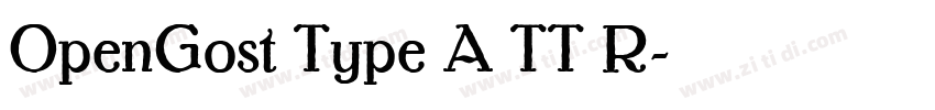 OpenGost Type A TT R字体转换